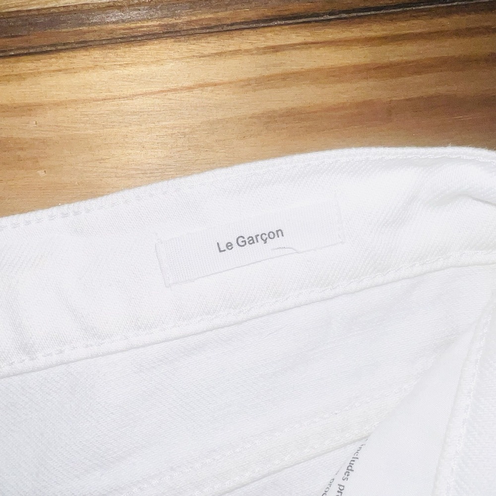 FRAME Le Garcon Jeans Womens Size 26 White Denim Distressed Mid Rise NEW - Picture 6 of 11